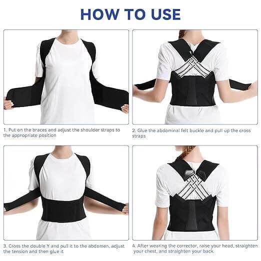 Adjustable Back Posture Corrector Relieve Pain For Women Men