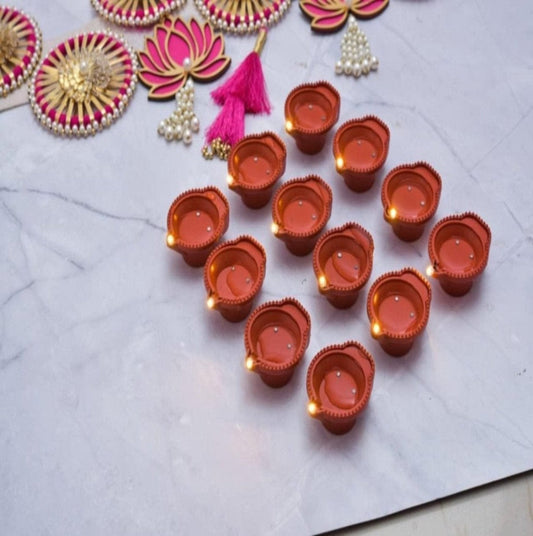 LED Light Water Sensor Diyas Plastic with, Ambient Lights.