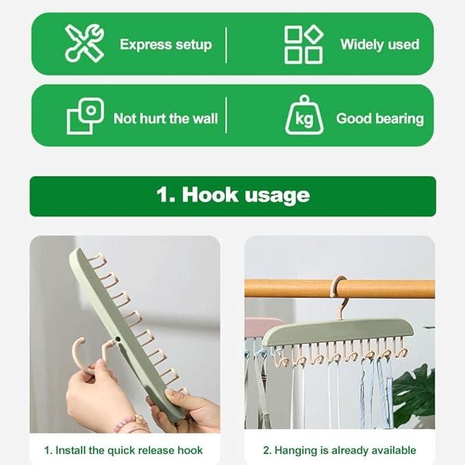 Hanger for Closet, Plastic Suspender Hanger, Multifunctional Clothes Hanger