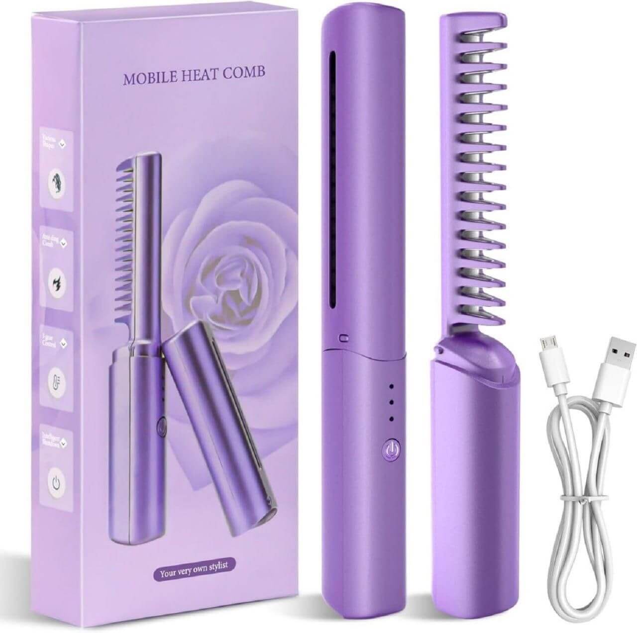 Meneflix Portable Hair Straightener Cordless Rechargeable