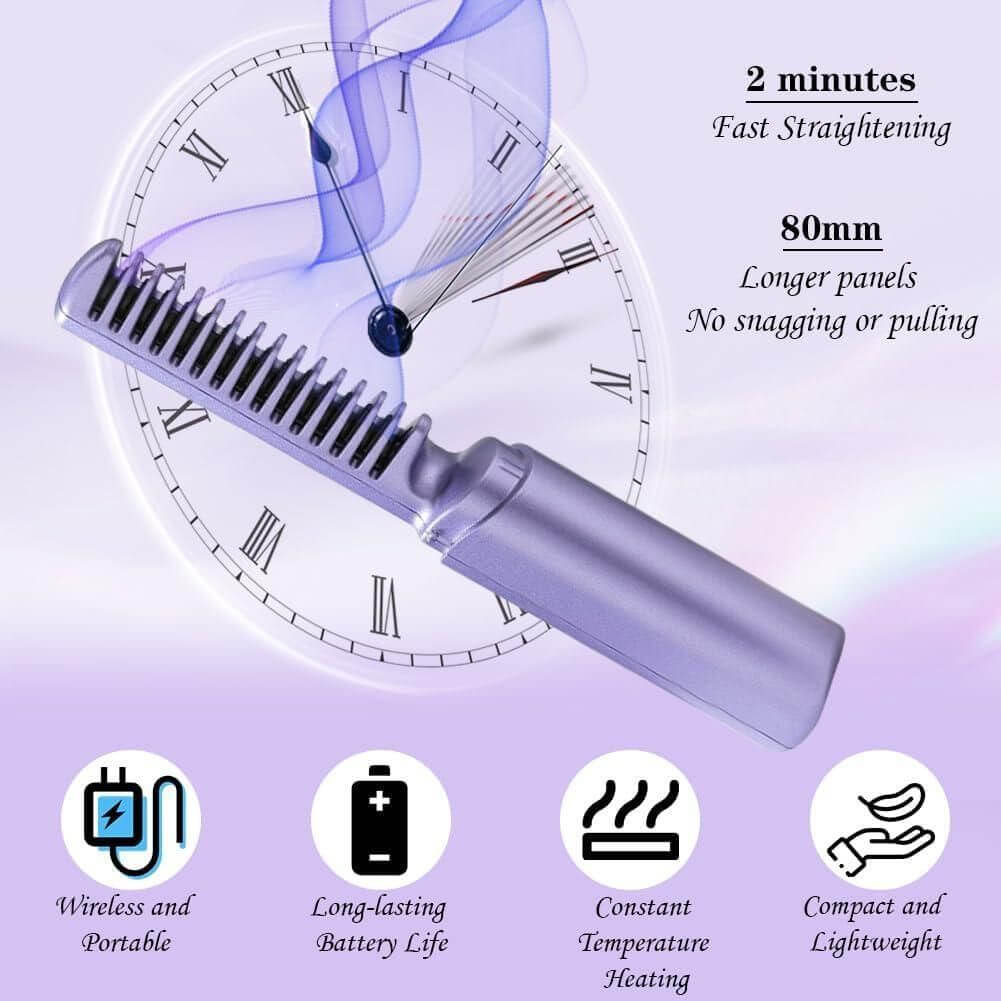 Meneflix Portable Hair Straightener Cordless Rechargeable